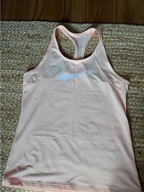 Nike Pink Racerback Dri-FIT Tank with Swoosh
